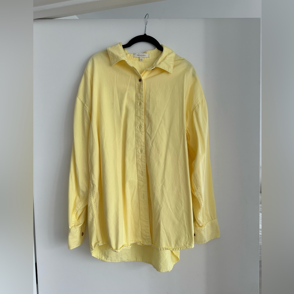 Butter yellow favorite daughter button down